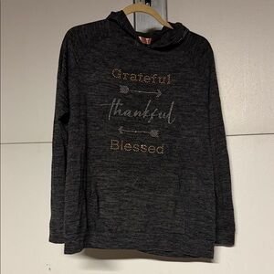 SJS Charcoal Hoodie with Inspirational Text